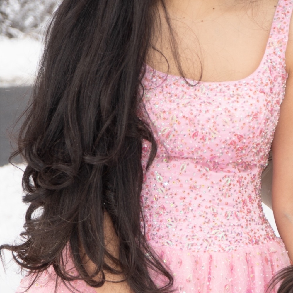 Sparkling Pink Sleeveless Dress